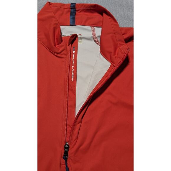 RLX Ralph Lauren Mens Large Red Orange 1/4 Zip Golf Pullover Performance Top - Picture 8 of 15